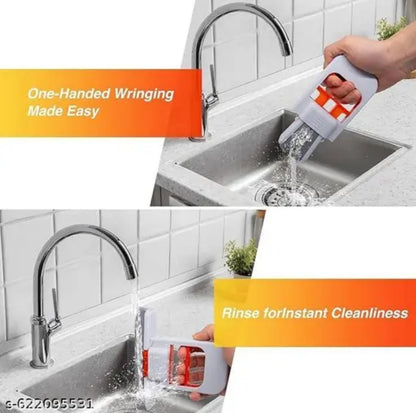 ✨ Multi-Purpose Handheld Sponge Cleaning Brush – Easy Grip Scrubber for Kitchen & Bathroom